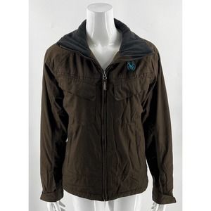 Spyder Womens Ski Coat Size 8 Brown Zip Up Winter Fleece Lined Coat